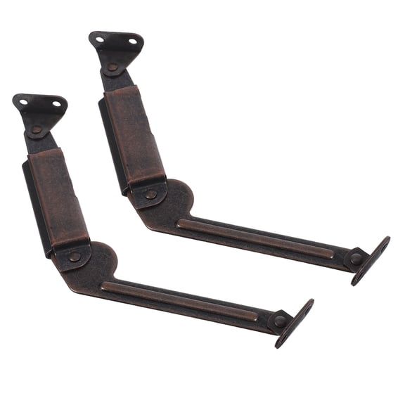 LOLIPPYY 2-Pack Dark Brown Soft Close Support Hinge for Furniture Hardware, Iron Material