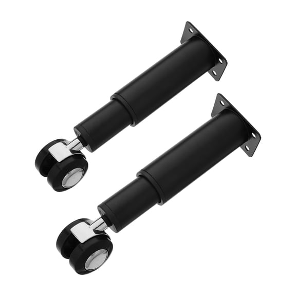 LOLIPPYY 2Pcs Telescopic Adjustable Metal Table Legs with Locking Casters for Office and Living Room