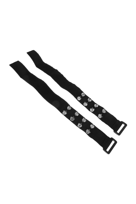 2-Pack Boot Traction Cleats with Quick Install, Anti- Spikes for Ice, Snow, Cold Weather Material