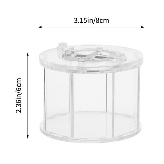 LOLIPPYY 2Pcs Transparent Acrylic Cricket Keeper Reptile Feeding Box with Ventilation Holes for Storage Use