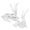 thumbnail image 1 of LOLIPPYY 2Pcs Transparent Acrylic Deer Statue Christmas Table Centerpiece Reindeer Decor, 1 of 7