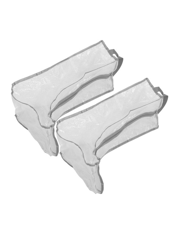 Dustproof Waterproof Boot Storage Bags 2Pcs White PVC for Home Travel