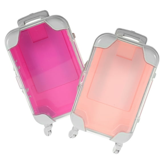 LOLIPPYY 2Pcs Travel Makeup Case Hard Travel Cosmetic Organizer Suitable for Professional Outdoor Use