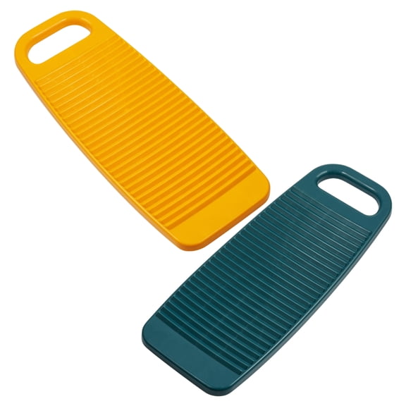 LOLIPPYY 2-Pack Compact Travel Size Plastic Washboards for Laundry, Space-Saving Design Ideal for Outdoor and Portable Use