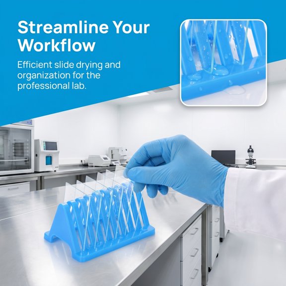 LOLIPPYY 2Pcs Triangular Shape Plastic Microscope Slides Holder Rack Durable and Efficient for Lab Use