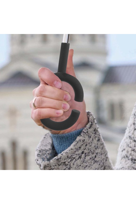 2Pcs Umbrella Repair Kit Black Handles for Inverted Foldable Umbrellas Easy Install Replacement