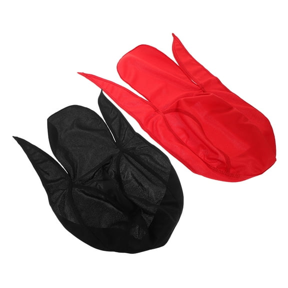 LOLIPPYY 2-Pack Unisex Soft Pirate Bandana Caps Breathable Comfortable Headwraps for Outdoor and Casual Wear