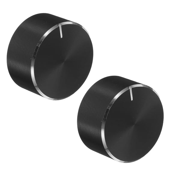 LOLIPPYY 2Pcs Universal Black Plastic Light Dimmer Control Knobs for Precise Brightness Adjustment