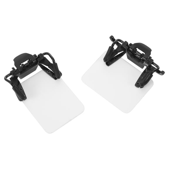LOLIPPYY 2-Pack Universal Clip-On Shooting Glasses with White Blinder Patch and Scratch-Resistant Lens