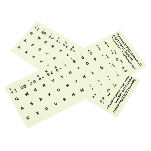LOLIPPYY 2-Pack Universal Glow Keyboard Backlight Stickers for Desktop and Laptop Computers, Easy to Apply and