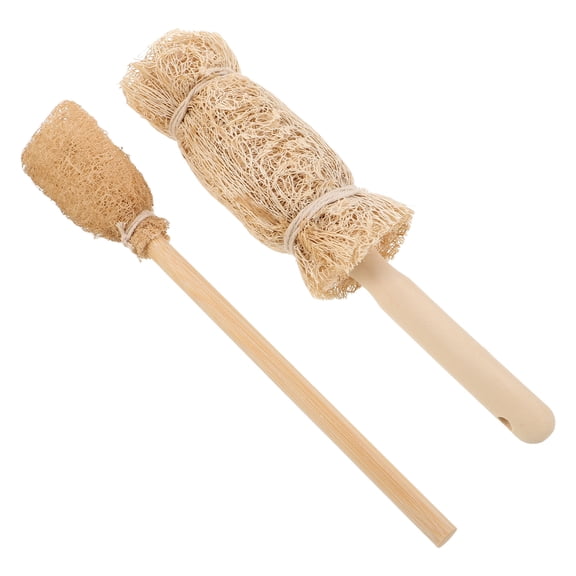 LOLIPPYY 2-Pack Universal Bottle Washer Brush with Loofah for Kitchen Bottle Cleaning and Care