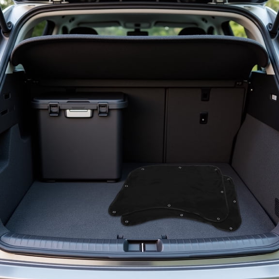 LOLIPPYY 2Pcs Vehicle Side Window Sunshade Curtains Black Heat Blocking Polyester for Road Trips