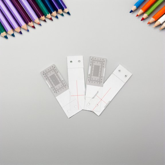 LOLIPPYY 2Pcs Versatile Concrete Crack Measuring Tool with Portable Acrylic Ruler for Structural Crack Assessment