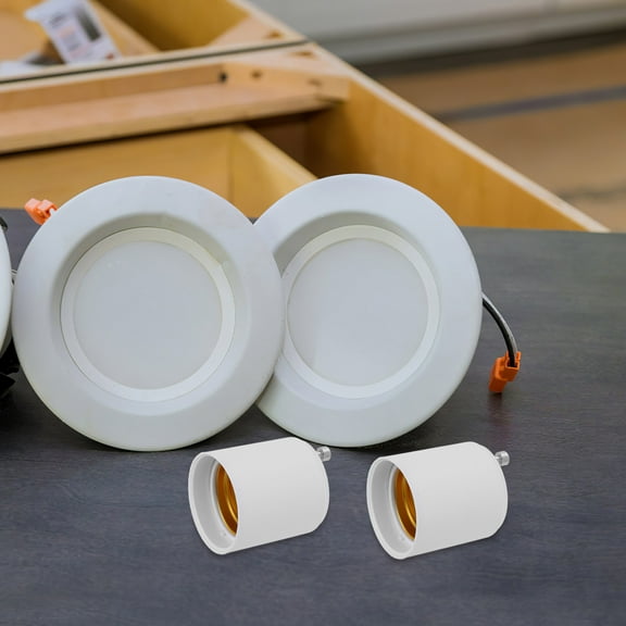 LOLIPPYY 2Pcs Versatile Light Bulb Socket Adapter Converts Gu24 to Standard for Commercial and Household Lighting