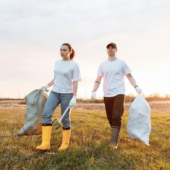 LOLIPPYY 2Pcs Versatile Plastic Reacher Pickup Tools for Trash Picking with Ergonomic Handle and Reliable Grip
