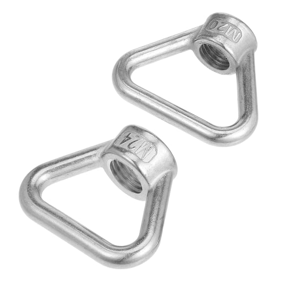 LOLIPPYY 2-Pack Stainless Steel Triangle Lifting Nut Fasteners with Threaded for Marine and Industrial Use
