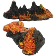 LOLIPPYY 2Pcs Volcano Figurine PVC Multi Landscape Design Models