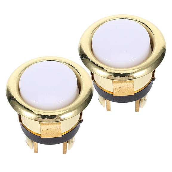 LOLIPPYY 2Pcs Wall Mounted Lighted Doorbell Button Replacement Metal Alloy Weather Resistant for Homes