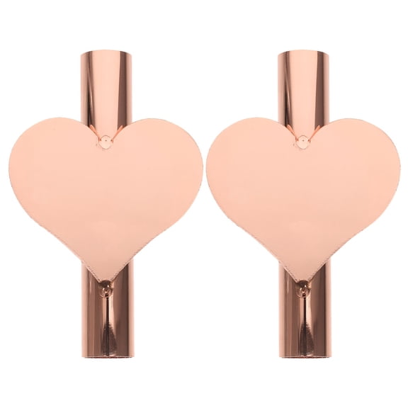LOLIPPYY Set of 2 Rose Metal Flower Tubes Wall Mounted Decor for Warm and Charming Atmosphere