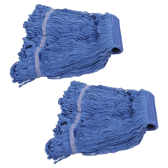 LOLIPPYY 2Pcs Washable Mop Heads Cotton Yarn Dry Mopping Accessory for Wooden Floor Cleaning