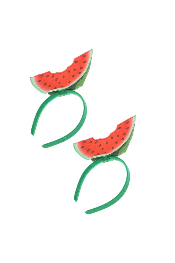 2Pcs Watermelon Headbands for Women Hawaiian Party Headb 11.8x8.1x1.6in