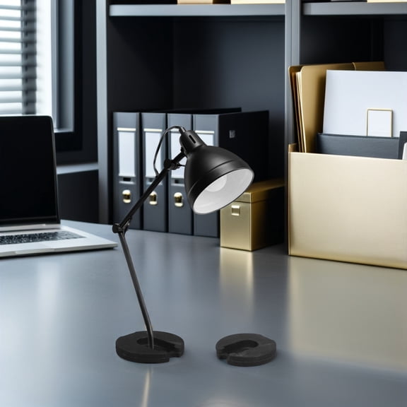 LOLIPPYY 2Pcs Weighted Floor Lamp Stand Base Black for Secure Table Lamp Support and Steady Lighting