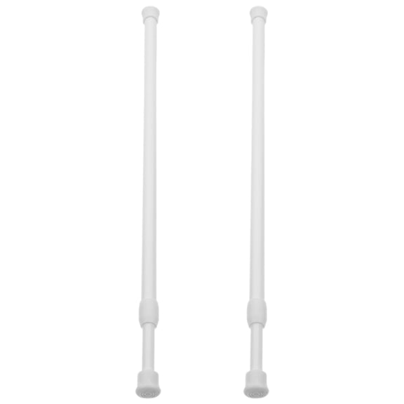 LOLIPPYY 2Pcs White Adjustable Tension Rods for Curtains and Closet Use No Drill Telescopic Extendable Poles