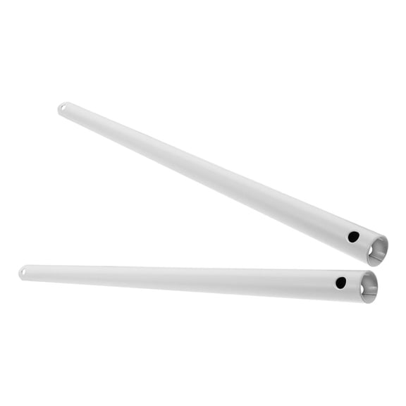LOLIPPYY 2Pcs White Ceiling Fan Extension Rods Smooth Metal Downrod for Sloped Ceiling DIY Installation