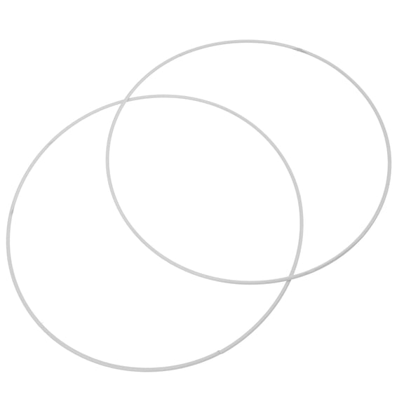 LOLIPPYY 2Pcs White Circular Metal Lamp Shade Rings Perfect for Chandelier and Pendant Light Fixtures