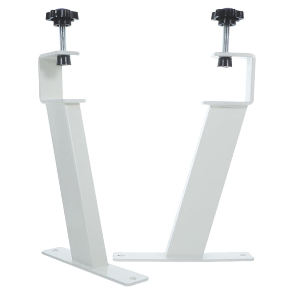 LOLIPPYY 2Pcs White Clamp on Desk Shelf Bracket Ergonomic Floating Extension for Home Desk Setup