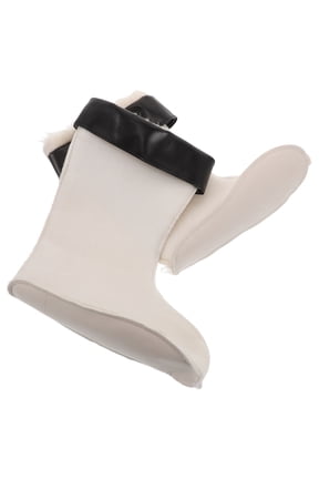 White Cotton Fleece Boot Liners for Cold Weather Comfort