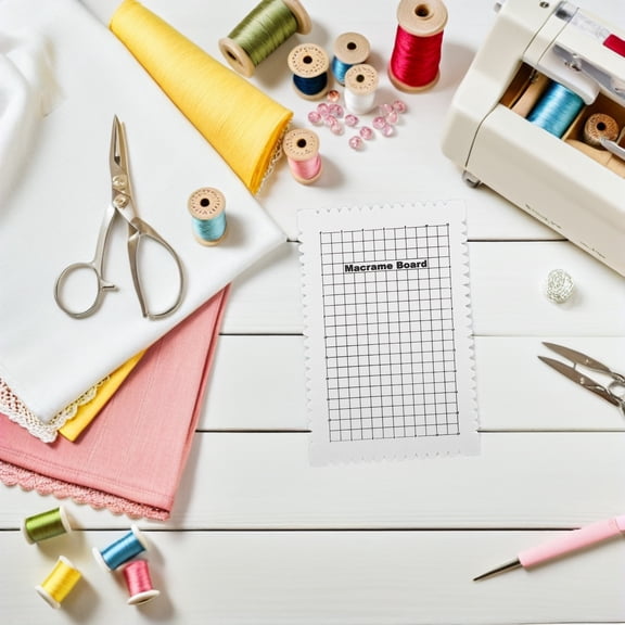 LOLIPPYY 2Pcs White Foam Macrame Board with Friction Grid for Bead and Bracelet Crafting