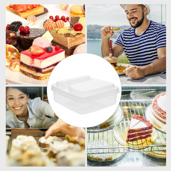 LOLIPPYY 2Pcs White Food Serving Cases Cheese Butter Storage Boxes for Home Use