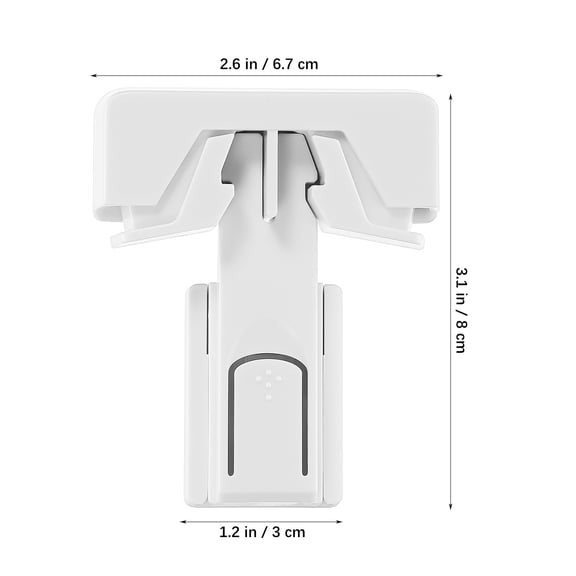 LOLIPPYY 2Pcs White Furniture Lock for Cabinets Fridge and Freezer with Discreet Design