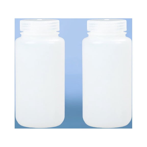 LOLIPPYY 2Pcs White Hdpe Plastic Empty Bottle for Water Storage Easy to Clean and Refill