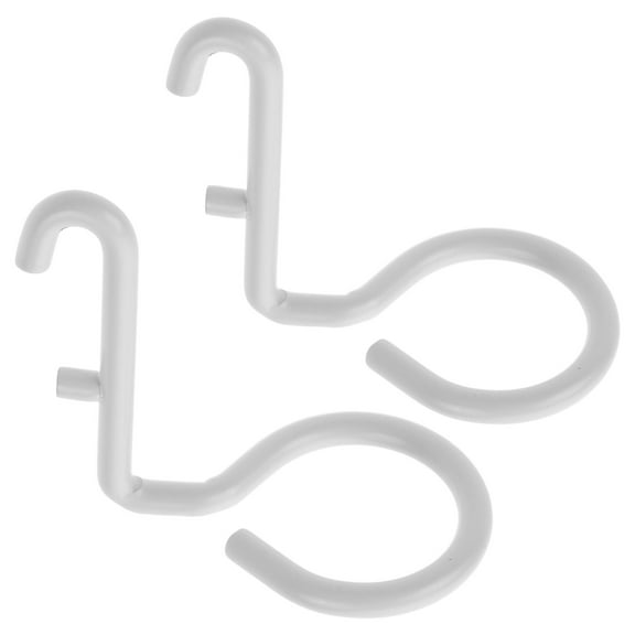 LOLIPPYY 2-Pack White Iron Pegboard Hooks Adjustable for Home Storage, Key Holders, Wall Hanging and Organization Solutions
