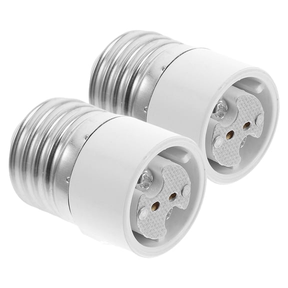 LOLIPPYY 2Pcs White Light Bulb Socket Adapter Converter E27 to Mr16 for Home and Office