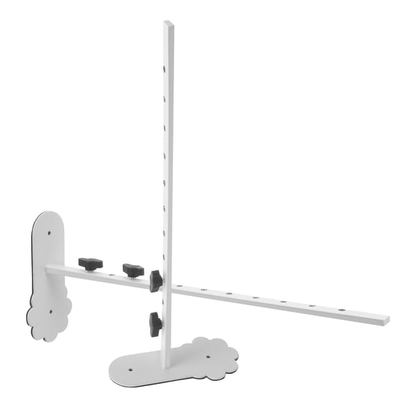 LOLIPPYY 2-Pack White Metal Pegboard Mounting Brackets for Versatile Desk Storage, Organization and Display Solutions
