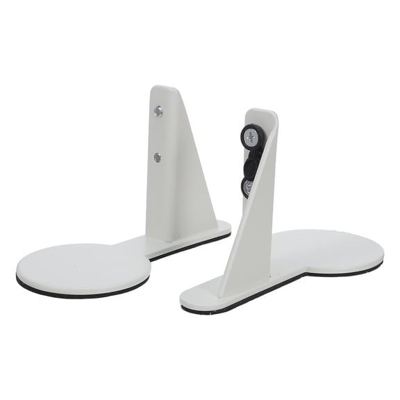 LOLIPPYY 2-Pack White Metal Pegboard Support Brackets for Desktop Organization and Vertical Wall Storage Solutions