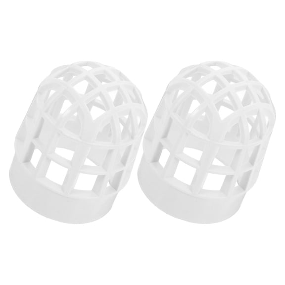 LOLIPPYY 2Pcs White PVC Gutter Guard Mesh Filter for Downspout Drain Protection and Clog Prevention