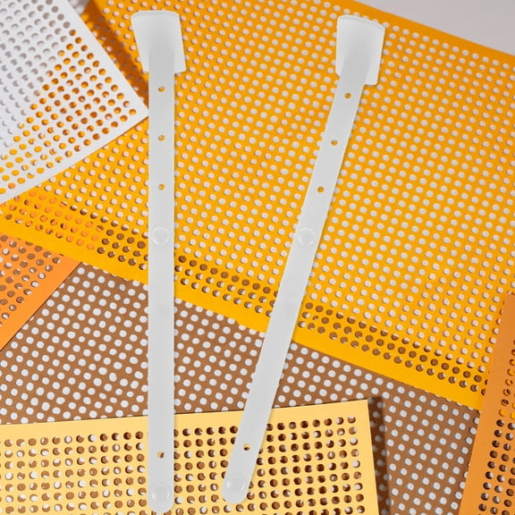 LOLIPPYY 2Pcs White Pegboard Desk Brackets Stable Mount for Office Desk Organization