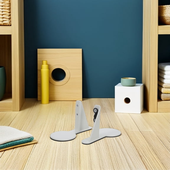 LOLIPPYY 2-Pack White Metal Pegboard Desk Holder Brackets with High Load Capacity for Office and Workspace Organization