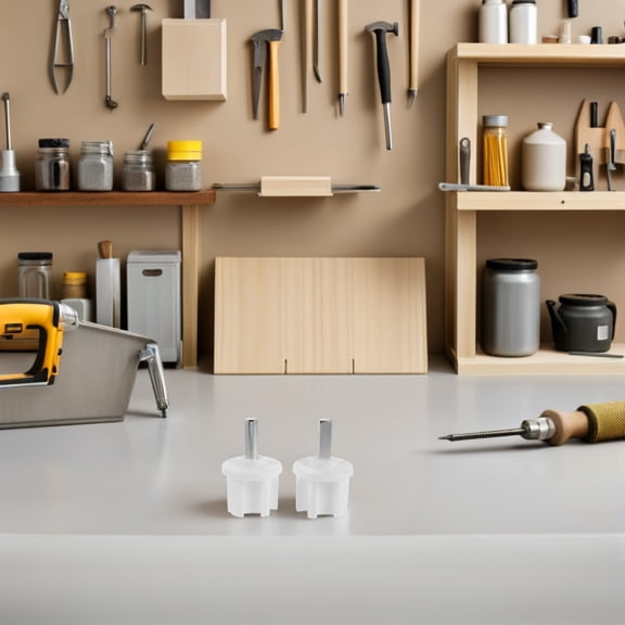 LOLIPPYY 2Pcs White Plastic Canopy Fittings with Canopy Base Plates for Outdoor Shade Assembly