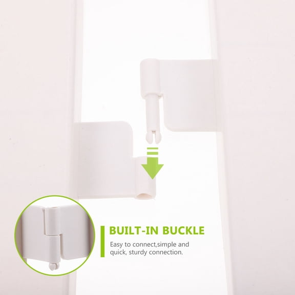 LOLIPPYY 2Pcs White Plastic Garden Picket Fence Versatile Decorative Patio Border for Garden