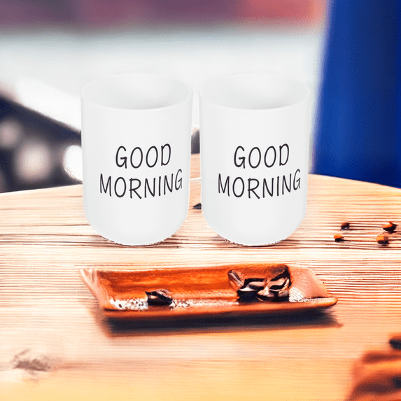 LOLIPPYY Set of 2 White Plastic Mouthwash Cups for Bathroom Use with Comfortable Grip and Versatile Multipurpose Design