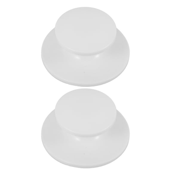 LOLIPPYY 2Pcs White Plastic Pot Lid Knob Heat Resistant Protector Sleeve for Cooking Pot Covers