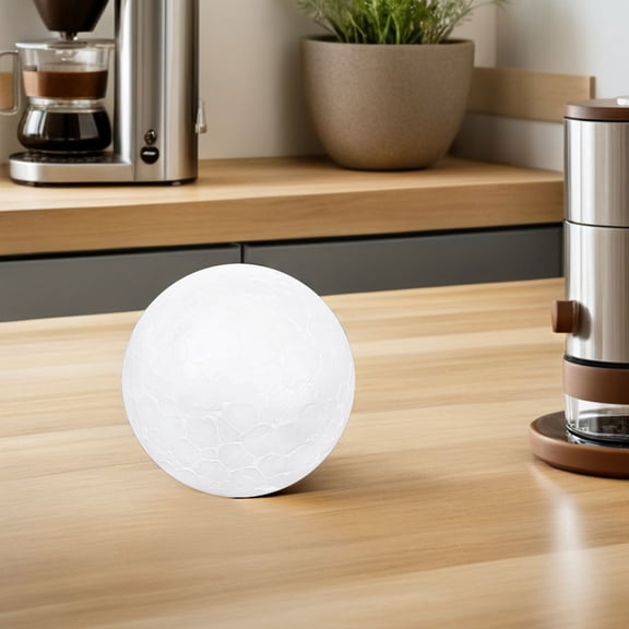 LOLIPPYY 2Pcs White Polystyrene Balls for Crafting Sturdy Foam Spheres for DIY Decoration and Holiday Art Projects