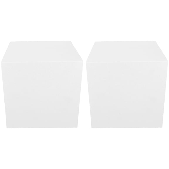 LOLIPPYY 2Pcs White Polystyrene Foam Blocks for Arts High Density Model Base for Floral Arrangement