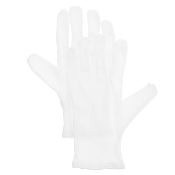 LOLIPPYY 2-Pack White Protective Gloves with Non- Grip for Outdoor Sports, Gardening, and Weeding Tasks
