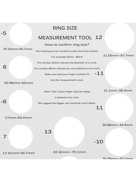 2-Pack White Sizer Tool for Precise Size Measurement and Comfortable Fit for All Finger Sizes